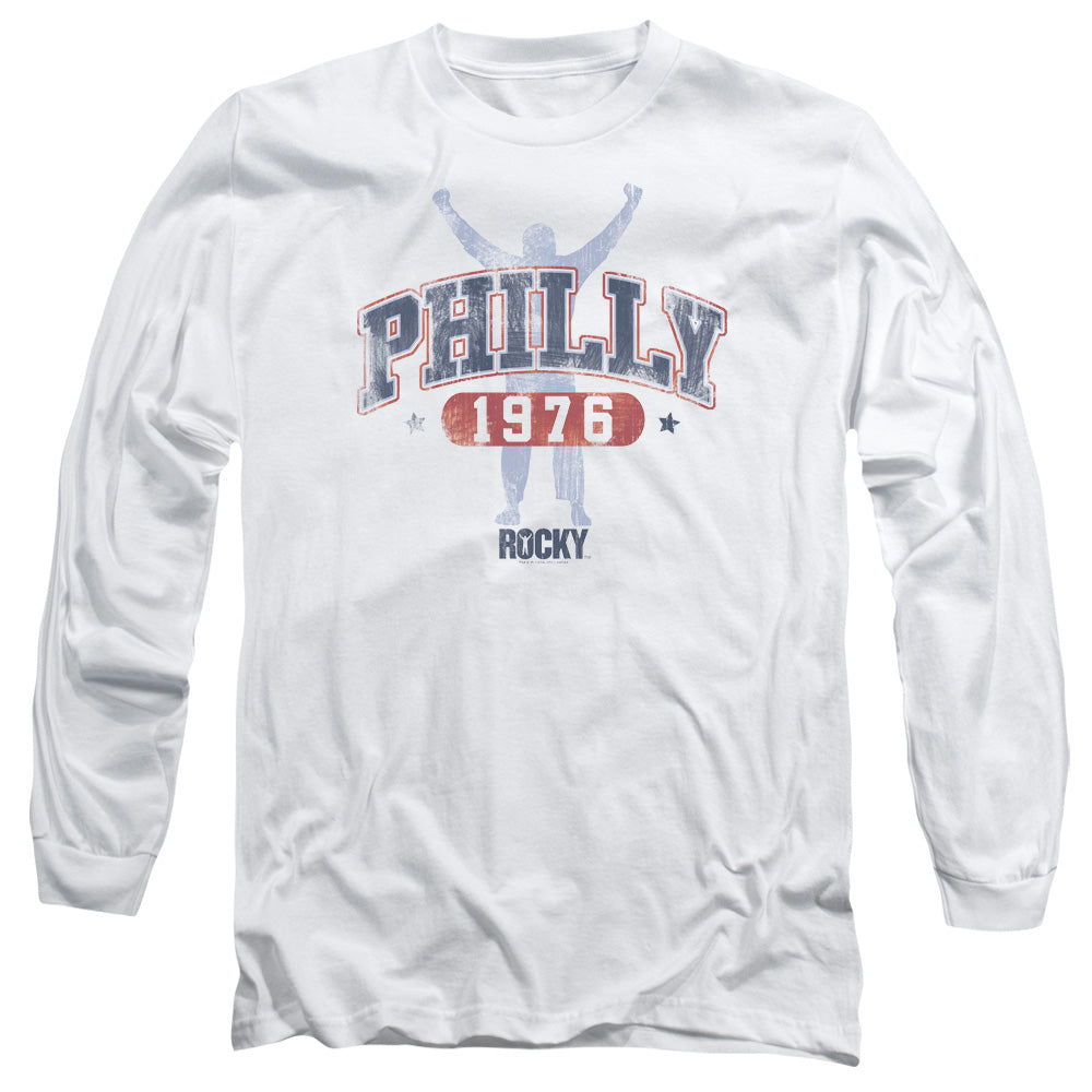 Rocky Philly 1976 Mens Long Sleeve Shirt White Officially Licensed Officially Licensed