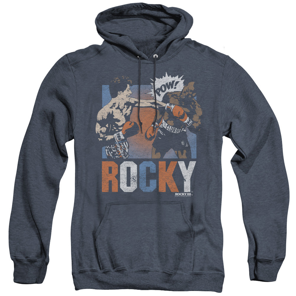 Rocky Rocky Pow Heather Mens Hoodie Navy Officially Licensed