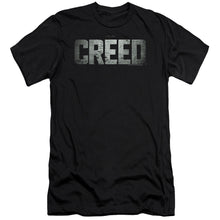 Load image into Gallery viewer, Creed Logo Premium Bella Canvas Slim Fit Mens T Shirt Black