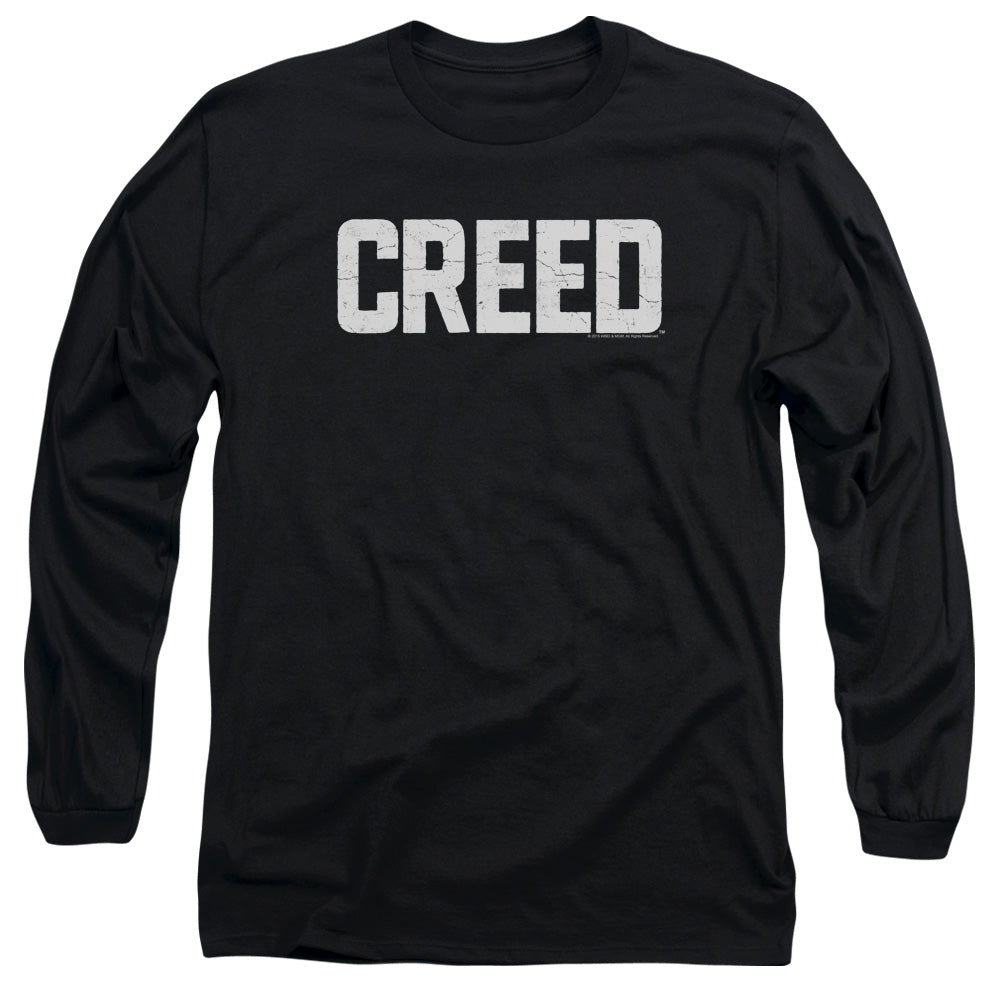 Creed Cracked Logo Mens Long Sleeve Shirt Black Officially Licensed Officially Licensed