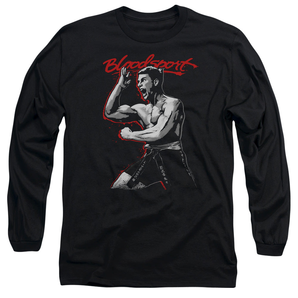Bloodsport Loud Mouth Mens Long Sleeve Shirt Black Officially Licensed Officially Licensed