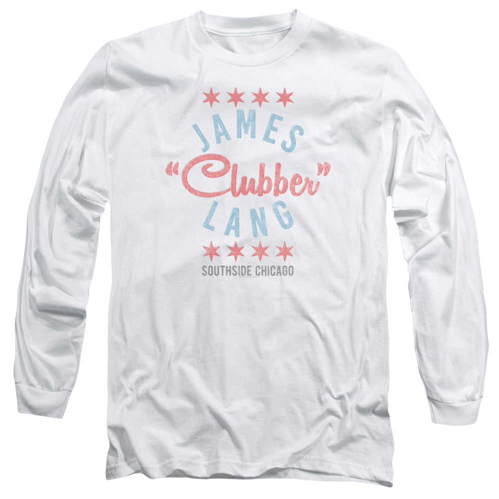 Rocky Iii Clubber Mens Long Sleeve Shirt White Officially Licensed Officially Licensed