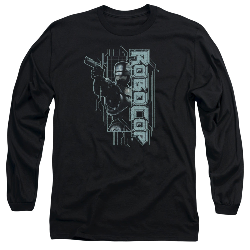 Robocop Murphy Split Mens Long Sleeve Shirt Black Officially Licensed Officially Licensed