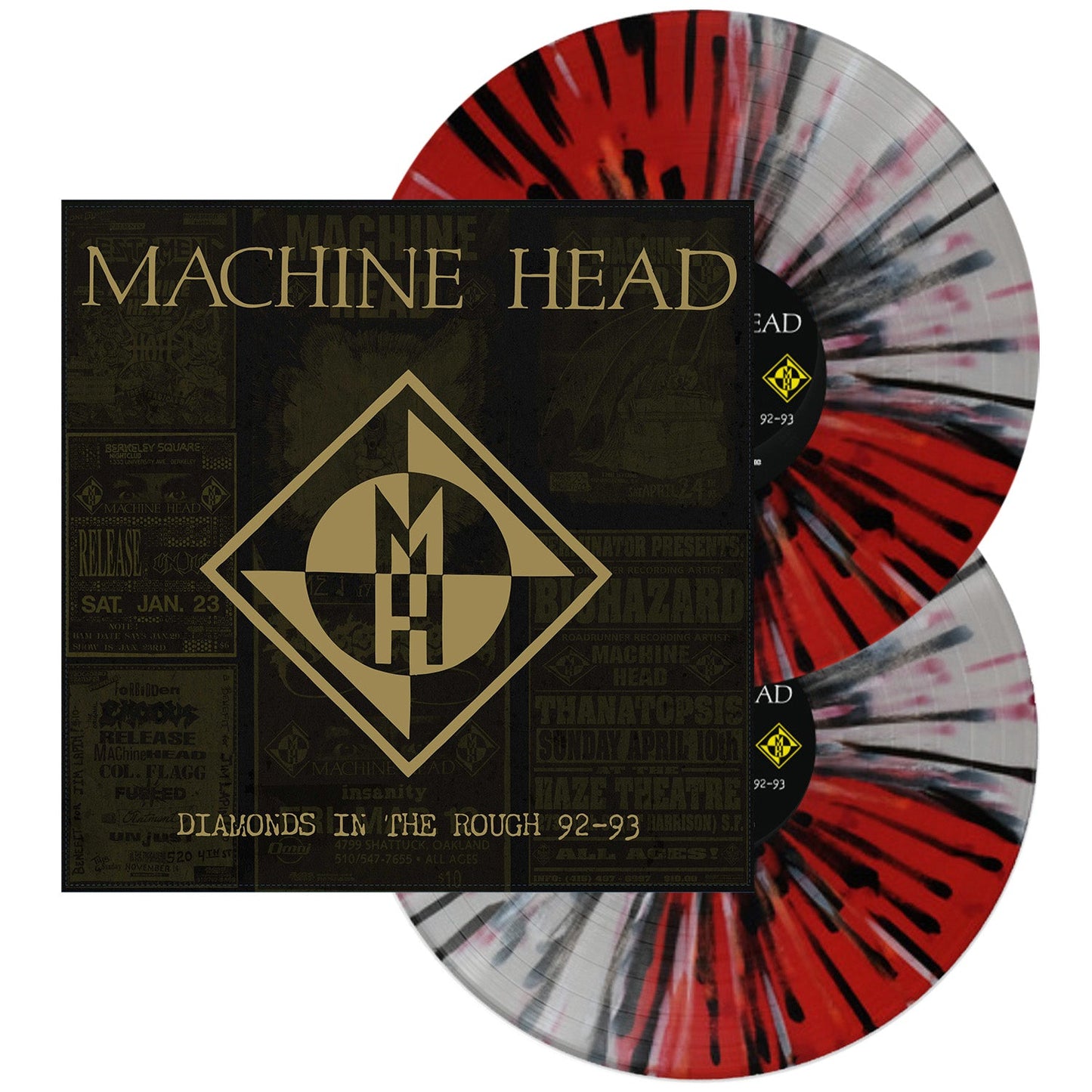 Machine Head 'Diamonds In The Rough '92-'93’ 2 LP (Limited Edition – Only 250 Made, Red/Gray/Black Splatter Vinyl) Vinyl Record