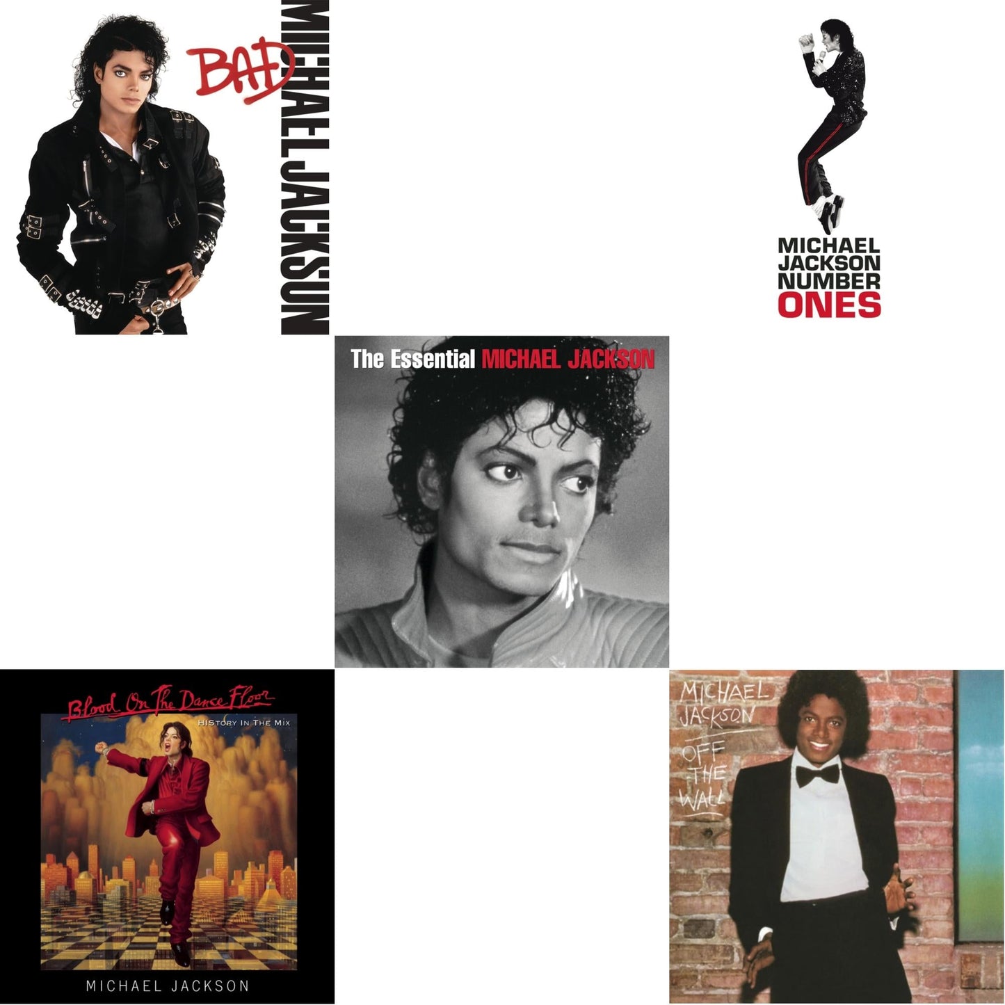 Michael Jackson - Blood On The Dance Floor / History In The Mix & Off The Wall & Bad & Number Ones & Essential Michael Jackson - CD Bundle