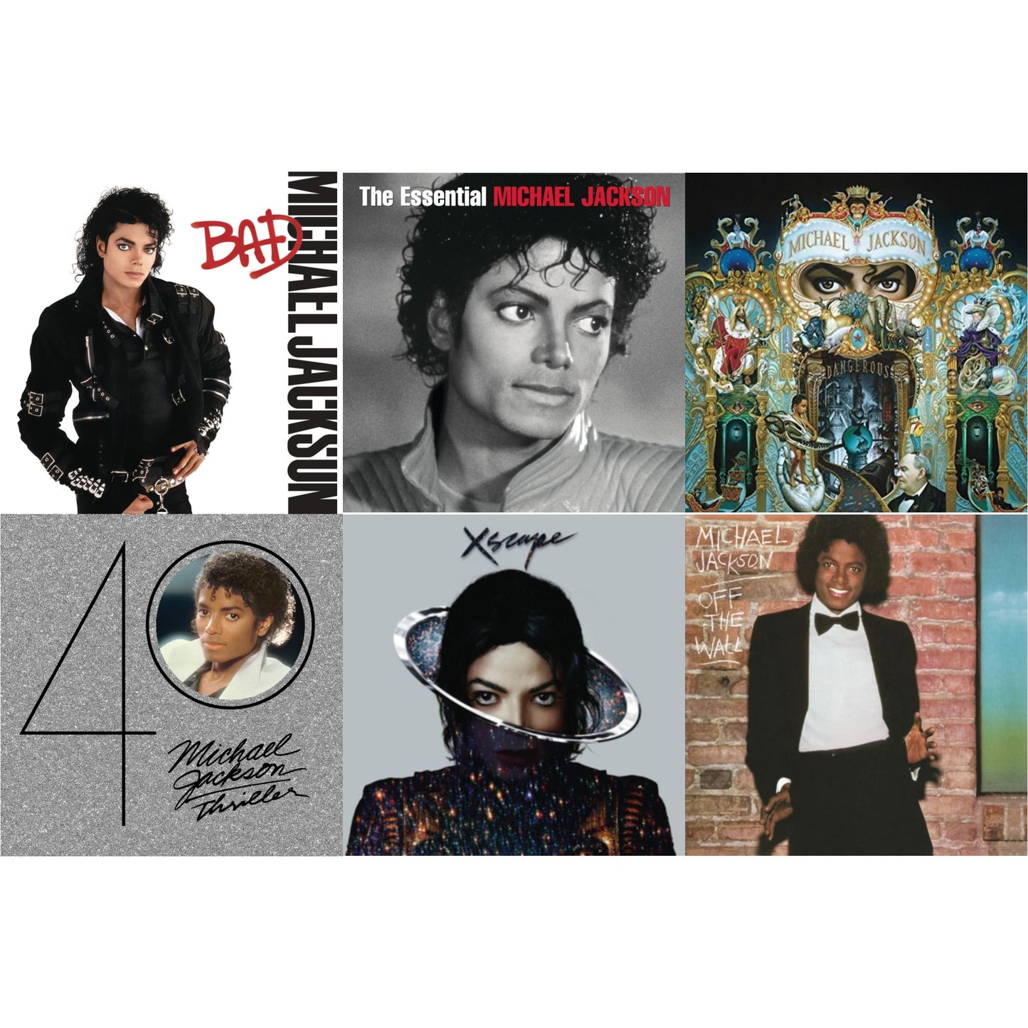Michael Jackson - Bad & Essential Michael Jackson & Dangerous & Thriller (40Th Anniversary/2CD) & Xscape & Off The Wall