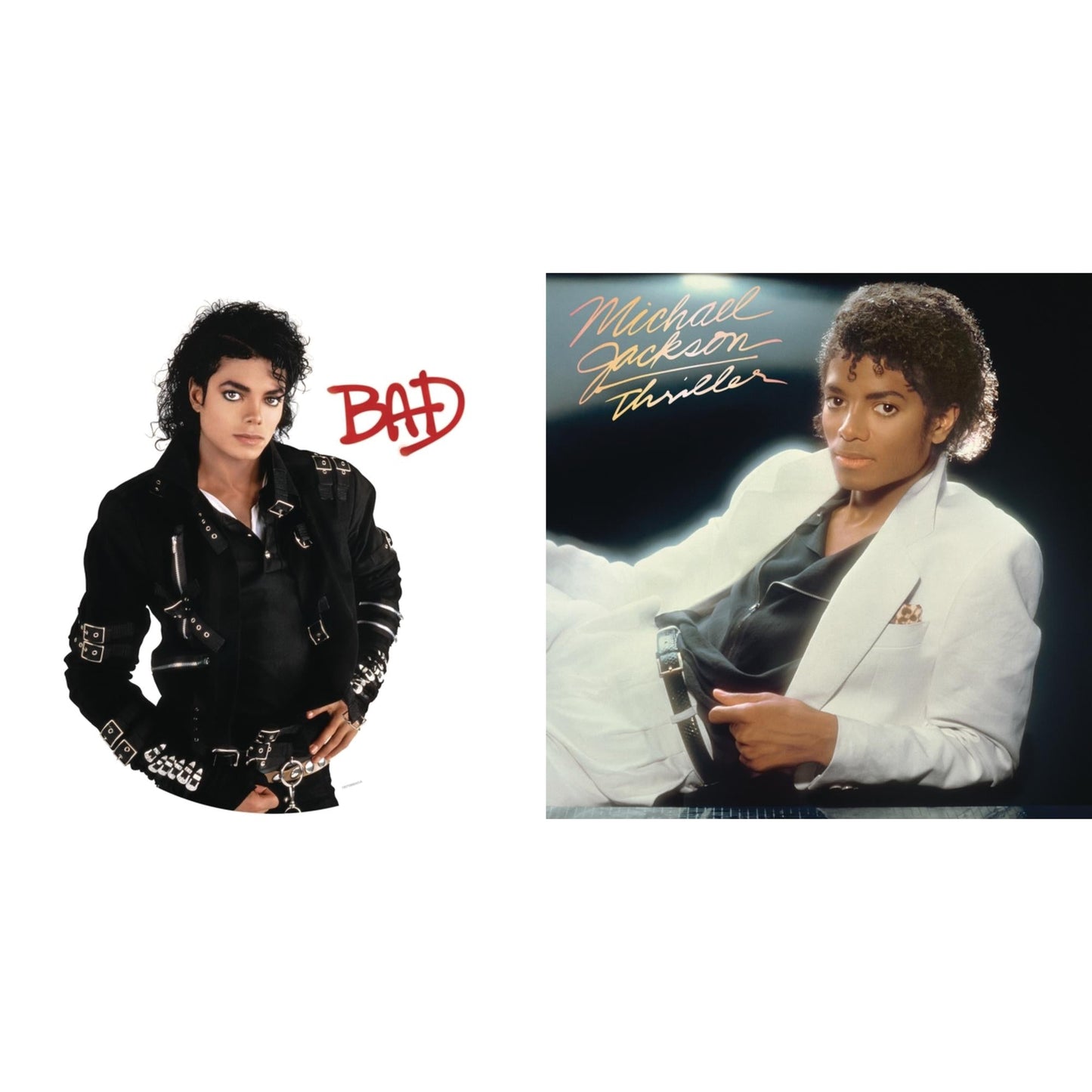 Michael Jackson - Bad (Picture Disc) & Thriller (140G/Gatefold) - LP Vinyl Bundle