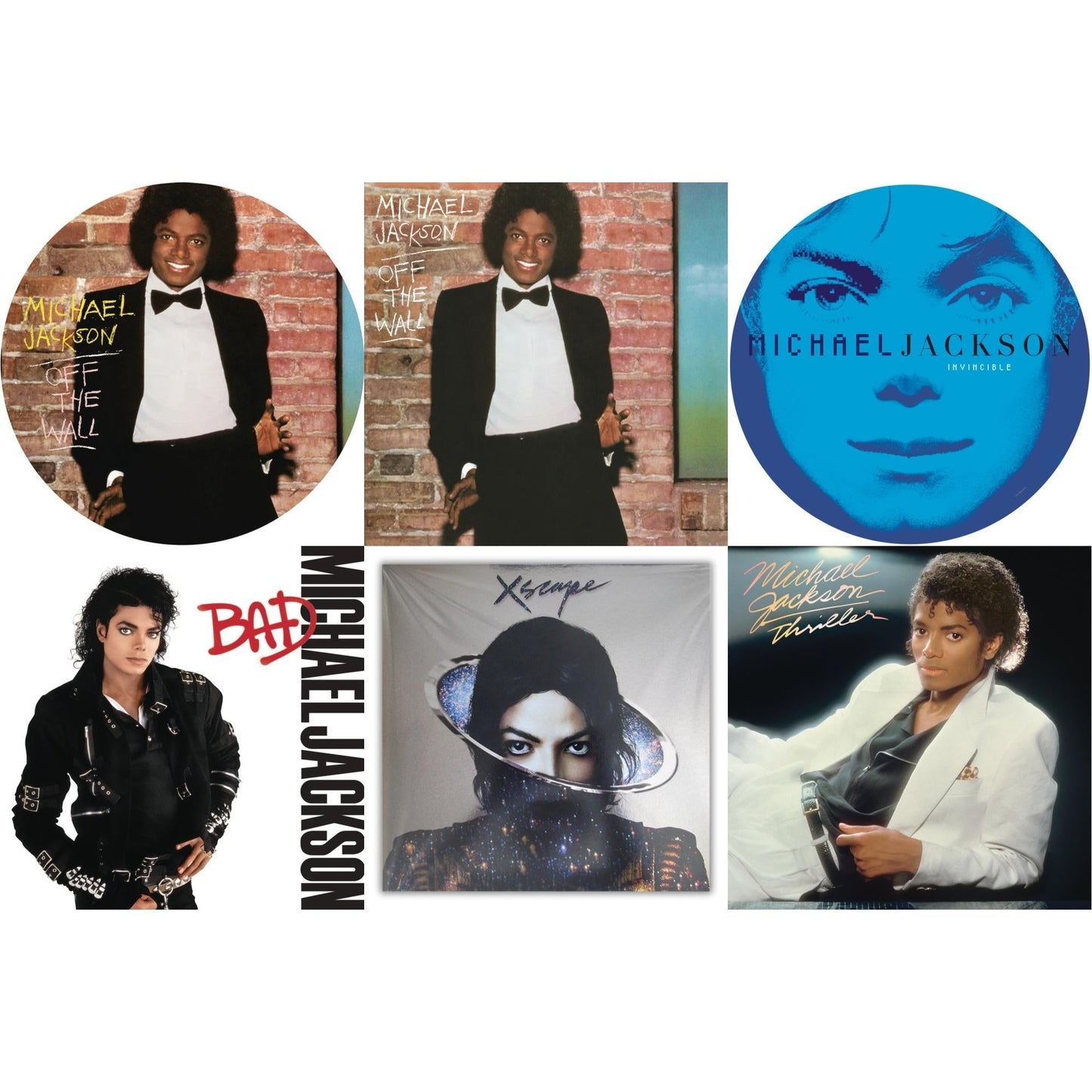 Michael Jackson - Off The Wall (Picture Disc) & Invincible (2LP/Picture Disc) & Xscape & Thriller (140G/Gatefold) & Bad (140G/Gatefold) & Off The Wall (140G/Gatefold)