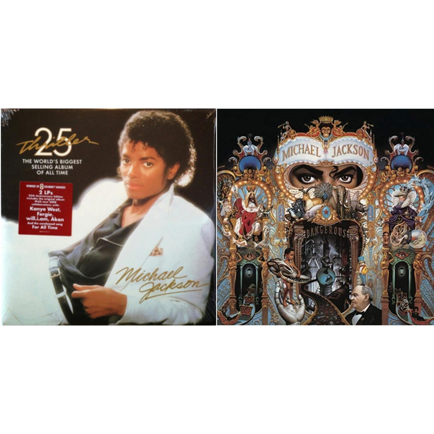 Michael Jackson - Thriller (25Th Anniversary Edition/2LP/180G/Gatefold) & Dangerous (180G/2LP)