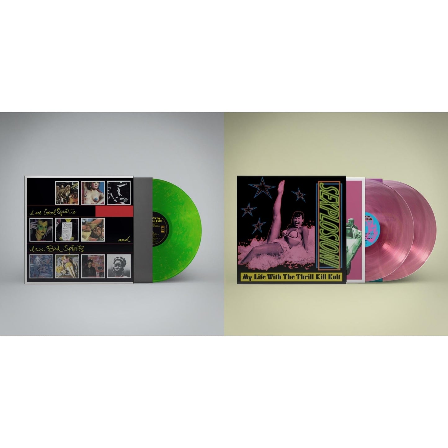My Life With The Thrill Kill Kult - I See Good Spirits & I See Bad Spirits (Neon Green LP Vinyl) (Ams Exclusive) & Sexplosion! (2LP/Reissue/Pink Vinyl)