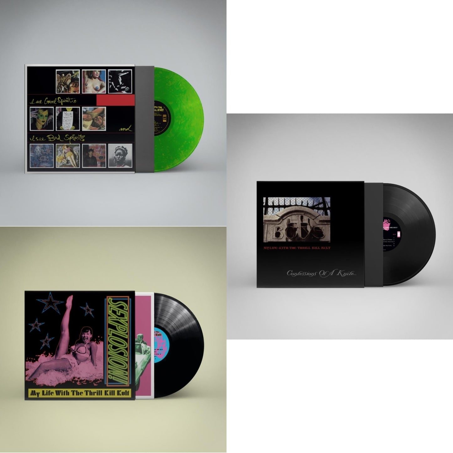 My Life With The Thrill Kill Kult - I See Good Spirits & I See Bad Spirits (Neon Green LP Vinyl) (Ams Exclusive) & Sexplosion! (Reissue) & Confessions Of A Knife