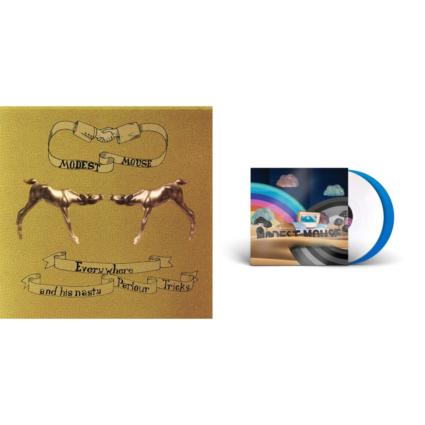 Modest Mouse - Everywhere & His Nasty Parlor Tricks (180G) & Golden Casket (X) (Deluxe/Limited Edition/White & Sky Blue Vinyl/2LP) (I)