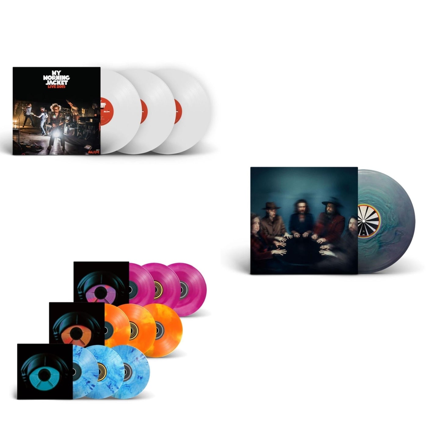 My Morning Jacket - Live 2015 (White Vinyl/3LP) & Circuital (Deluxe Edition/Random Color Vinyl/3LP) & Is (Summer Sky LP Vinyl)