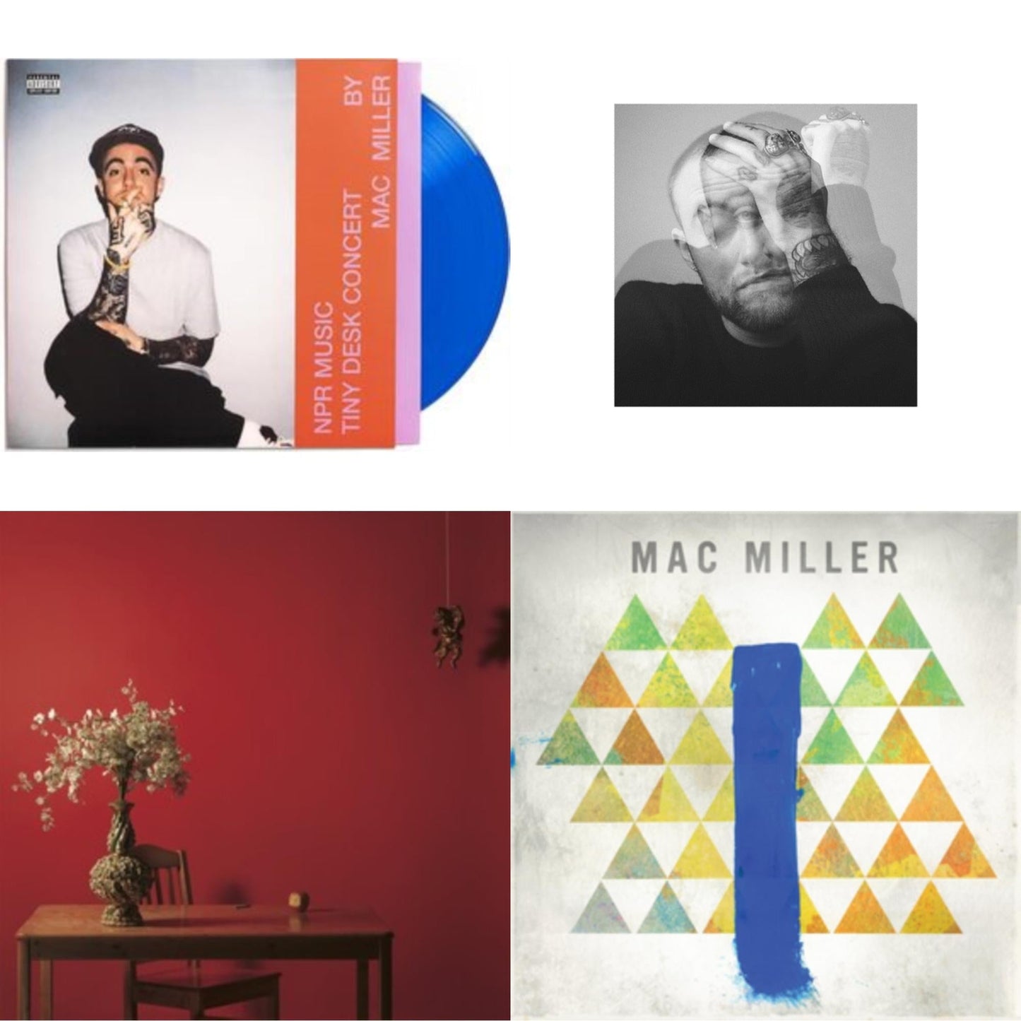 Mac Miller - Npr Music Tiny Desk Concert (Translucent Blue LP Vinyl/B-Side Etching/Insert) & Circles (2LP/Clear Vinyl) & Watching Movies With The Sound Off (10 Year Anniversary/Galaxy Vinyl/2LP/180G/10Inch Picture Disc) & Blue Slide Park
