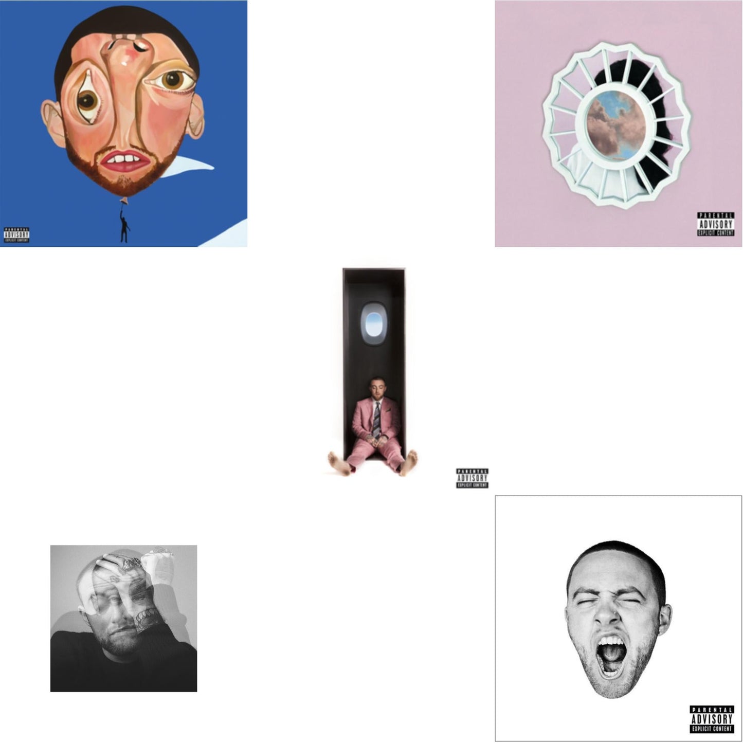Mac Miller - Balloonerism & Circles & Swimming (X) & Divine Feminine (X) & Go:Od Am (X) - CD Bundle