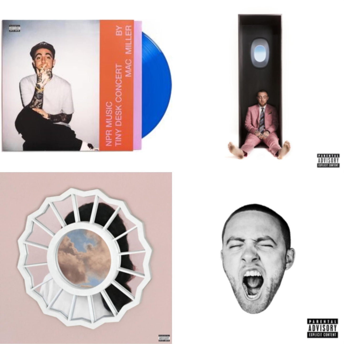 Mac Miller - Npr Music Tiny Desk Concert (Translucent Blue LP Vinyl/B-Side Etching/Insert) & Swimming (X) & Divine Feminine (X) & Go:Od Am (X)