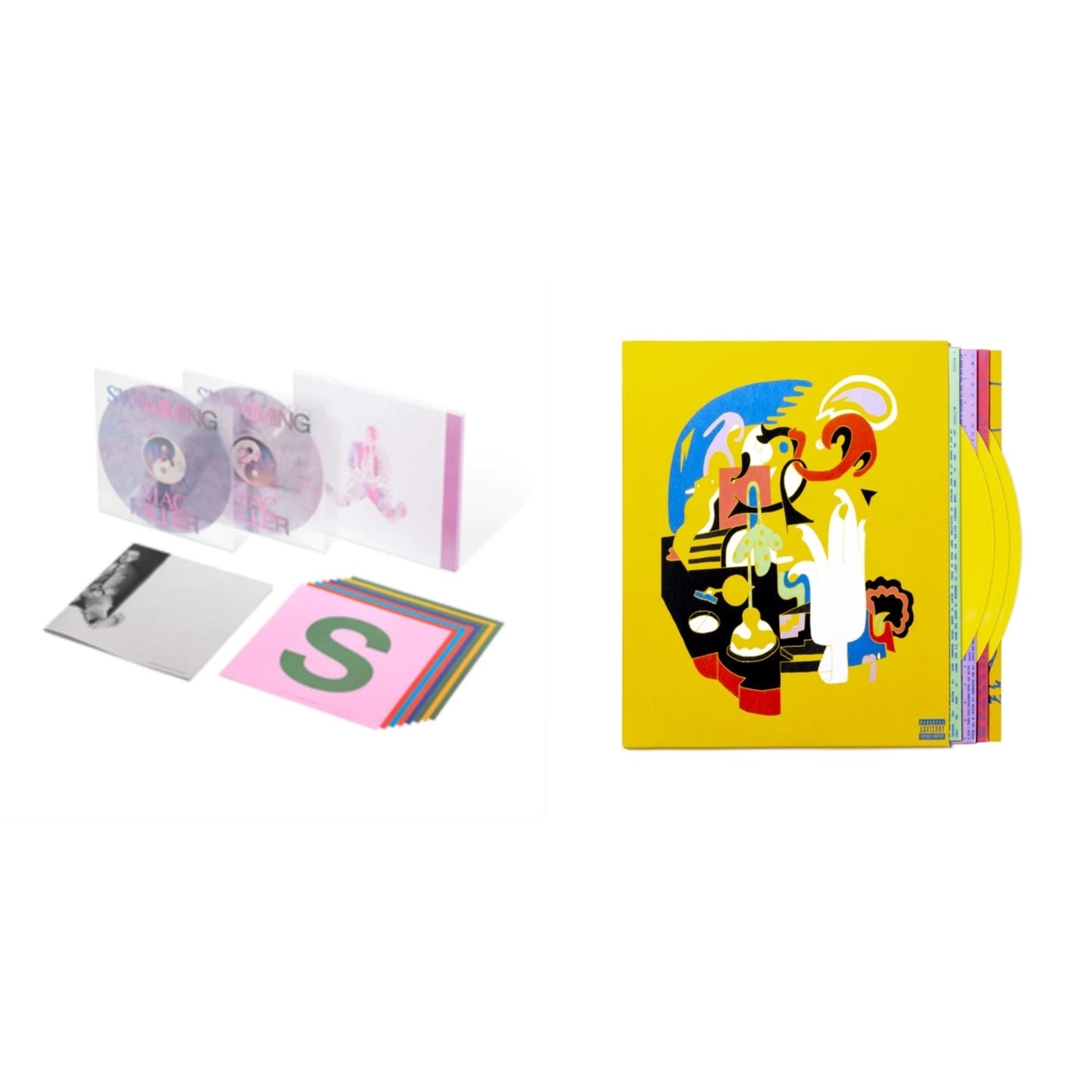 Mac Miller - Swimming (5 Year) (2LP/Milky Clear/Hot Pink/Sky Blue Marble Vinyl) & Faces (3LP/Yellow Vinyl)