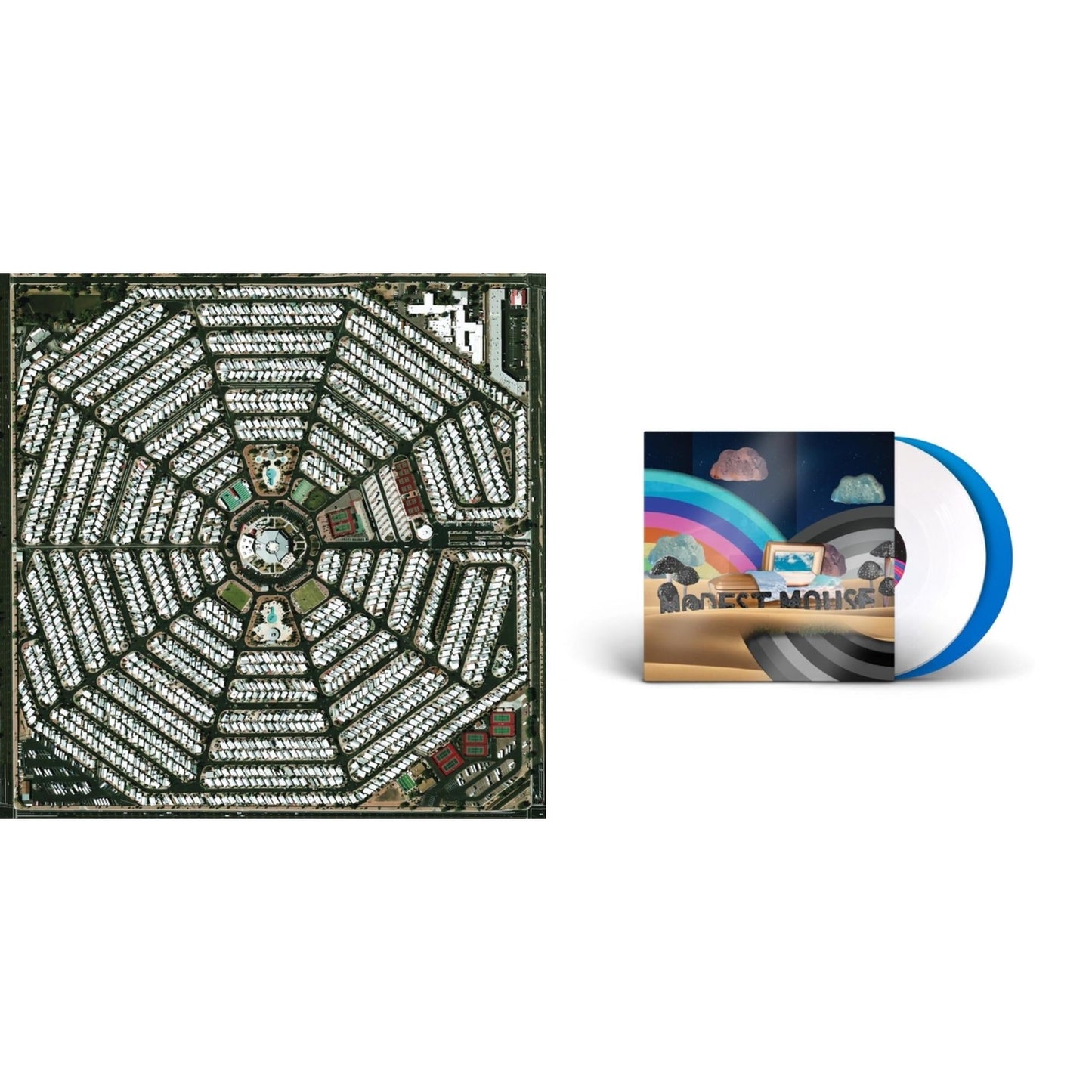 Modest Mouse - Golden Casket (X) (Deluxe/Limited Edition/White & Sky Blue Vinyl/2LP) (I) & Strangers To Ourselves (2LP/180G/Dl Card)