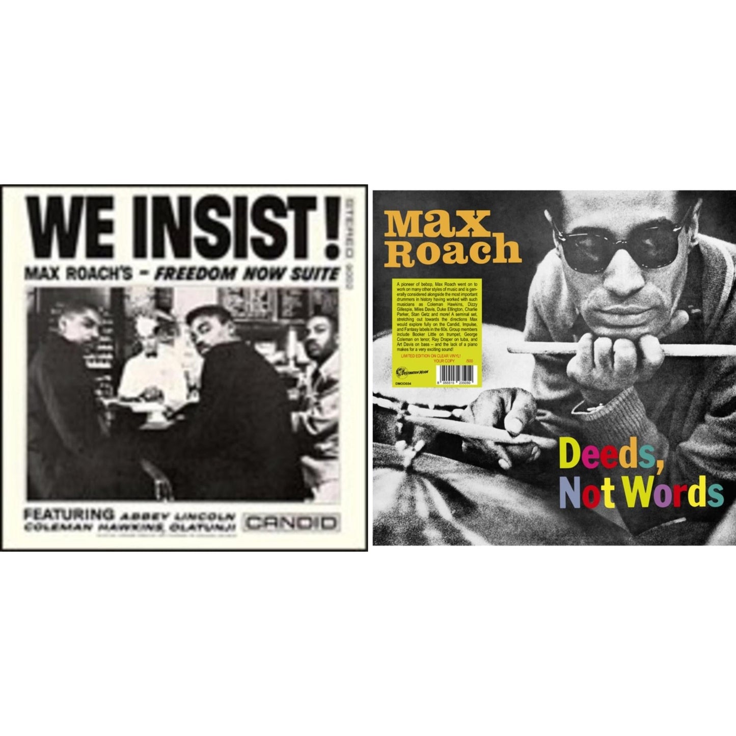 Max Roach - We Insist! (180G/Clear LP Vinyl) & Deeds, Not Words