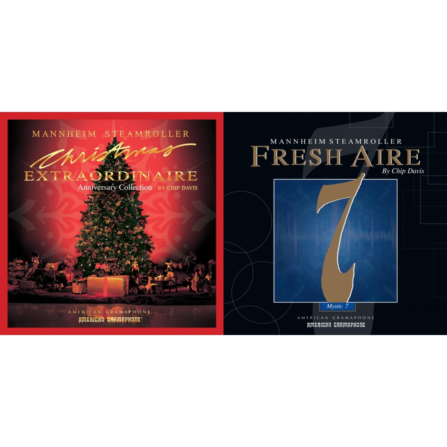 Mannheim Steamroller - Mannheim Steamroller Extraordinaire (Anniversary Collection) & Fresh Aire 7 - LP Vinyl Bundle