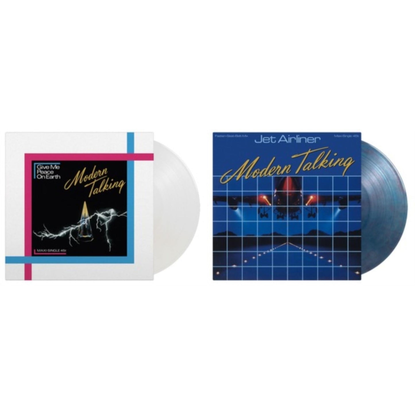 Modern Talking - Give Me Peace On Earth (Crystal Clear Vinyl/180G) & Jet Airliner (Translucent Blue & Red Marbled Vinyl/180G)