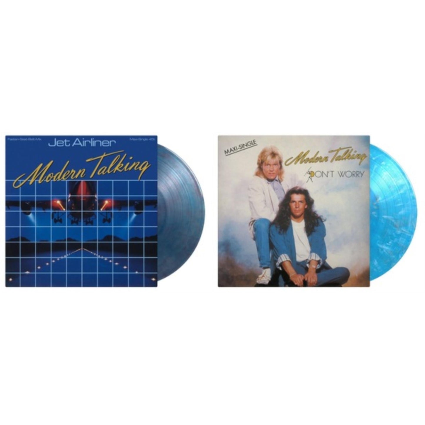 Modern Talking - Jet Airliner (Translucent Blue & Red Marbled Vinyl/180G) & Don't Worry (180G/Blue, White & Black Marbled Vinyl)