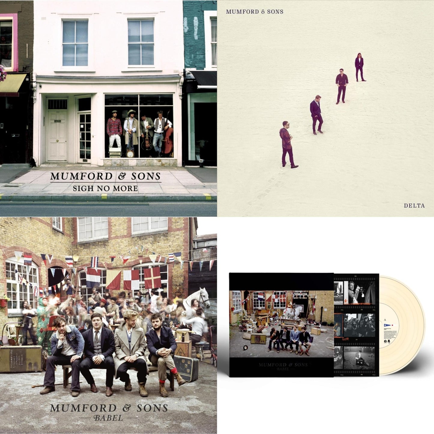 Mumford & Sons - Sigh No More & Delta (2LP) & Babel & Babel (10Th Anniversary/Cream LP Vinyl)