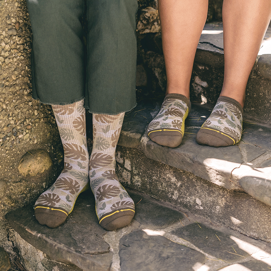 Maia Negre Camo Adult No Show Socks