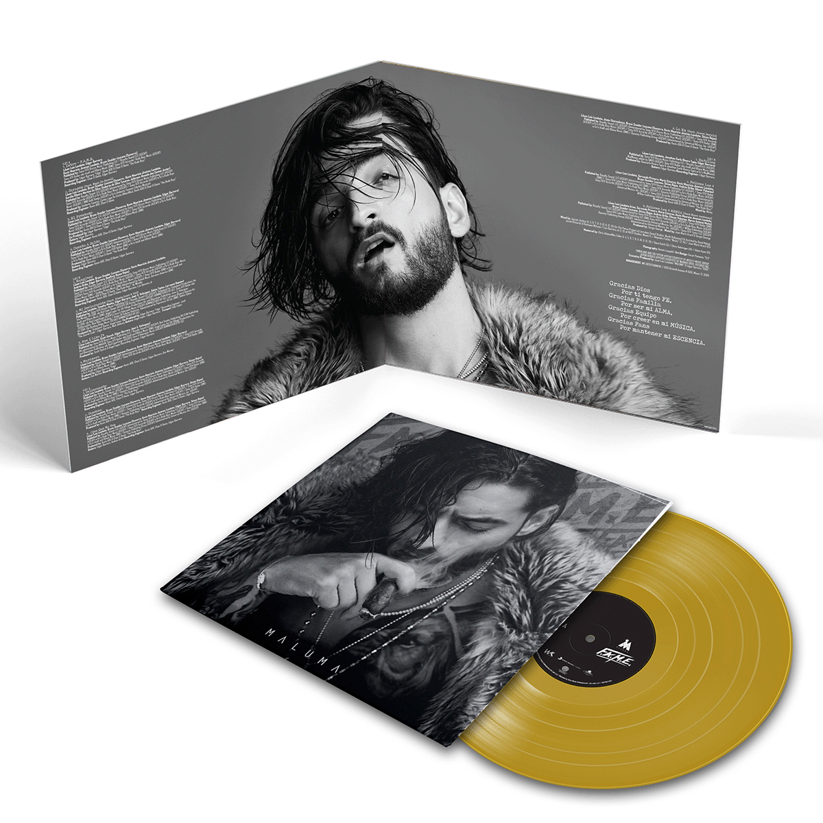 Maluma - F.A.M.E. Gold Vinyl Record LP