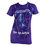 Metallica Purple Lightning Mens T Shirt Officially Licensed
