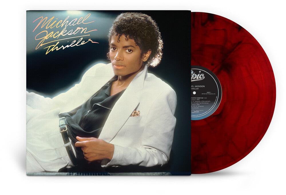 Michael Jackson – Thriller - 2026 (Red & Black Marble LP Vinyl) Vinyl Record