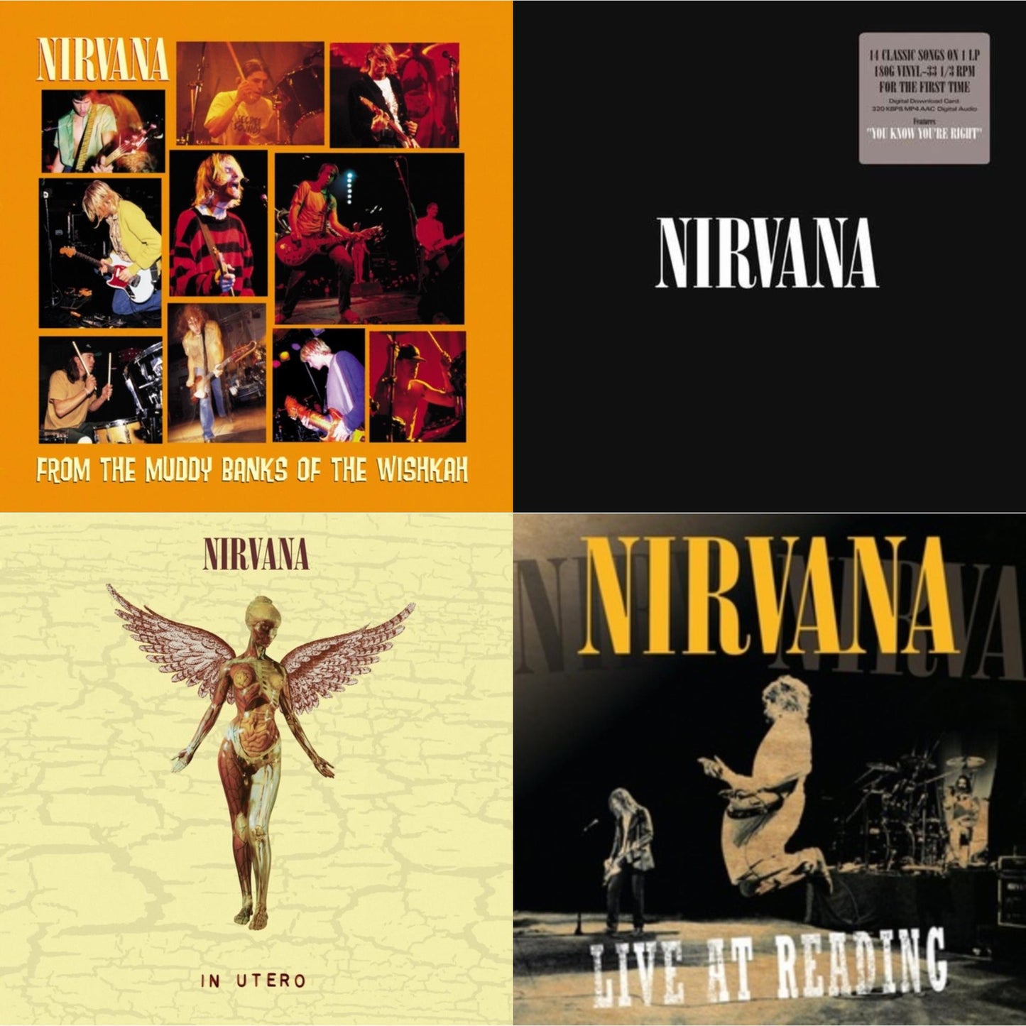 Nirvana - In Utero (30Th Anniversary) (LP/10 Inch) & Live At Reading & Nirvana (150G/Dl Code) & From The Muddy Banks Of The Wishkah