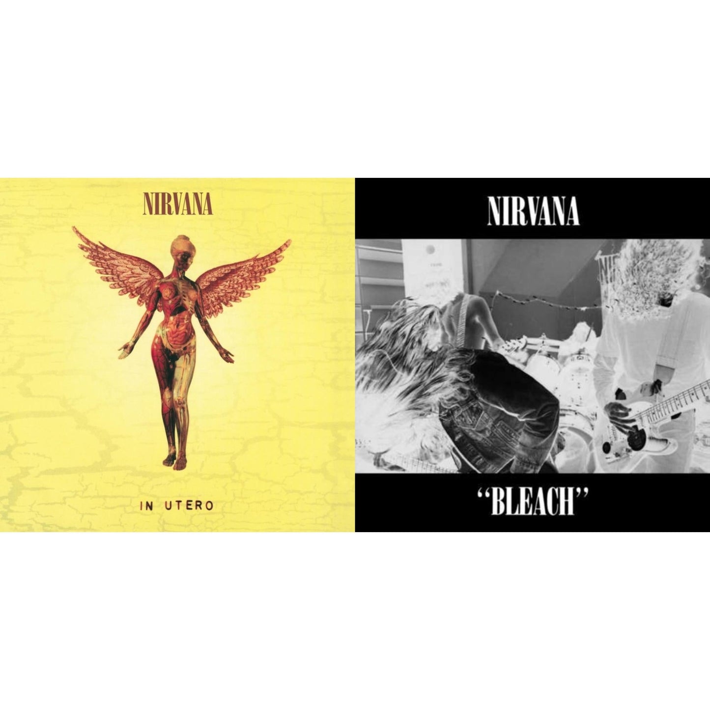 Nirvana - Bleach & In Utero (180G/33-1/3 RPM) - LP Vinyl Bundle