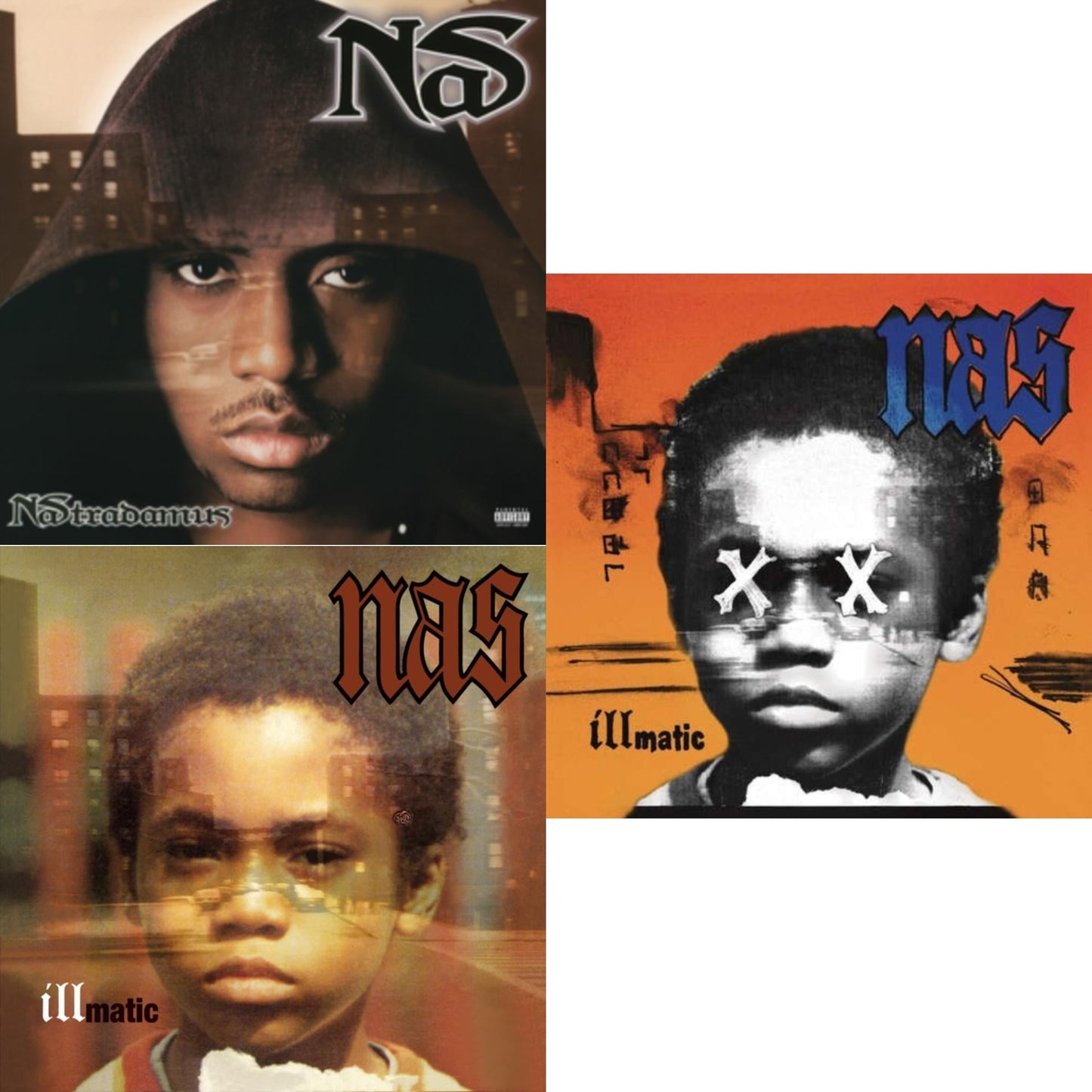 Nas - Nastradamus (Pa) (2 LP/140G Vinyl/Dl Code) & Illmatic & Illmatic Xx (Pa/180G/Dl Card)