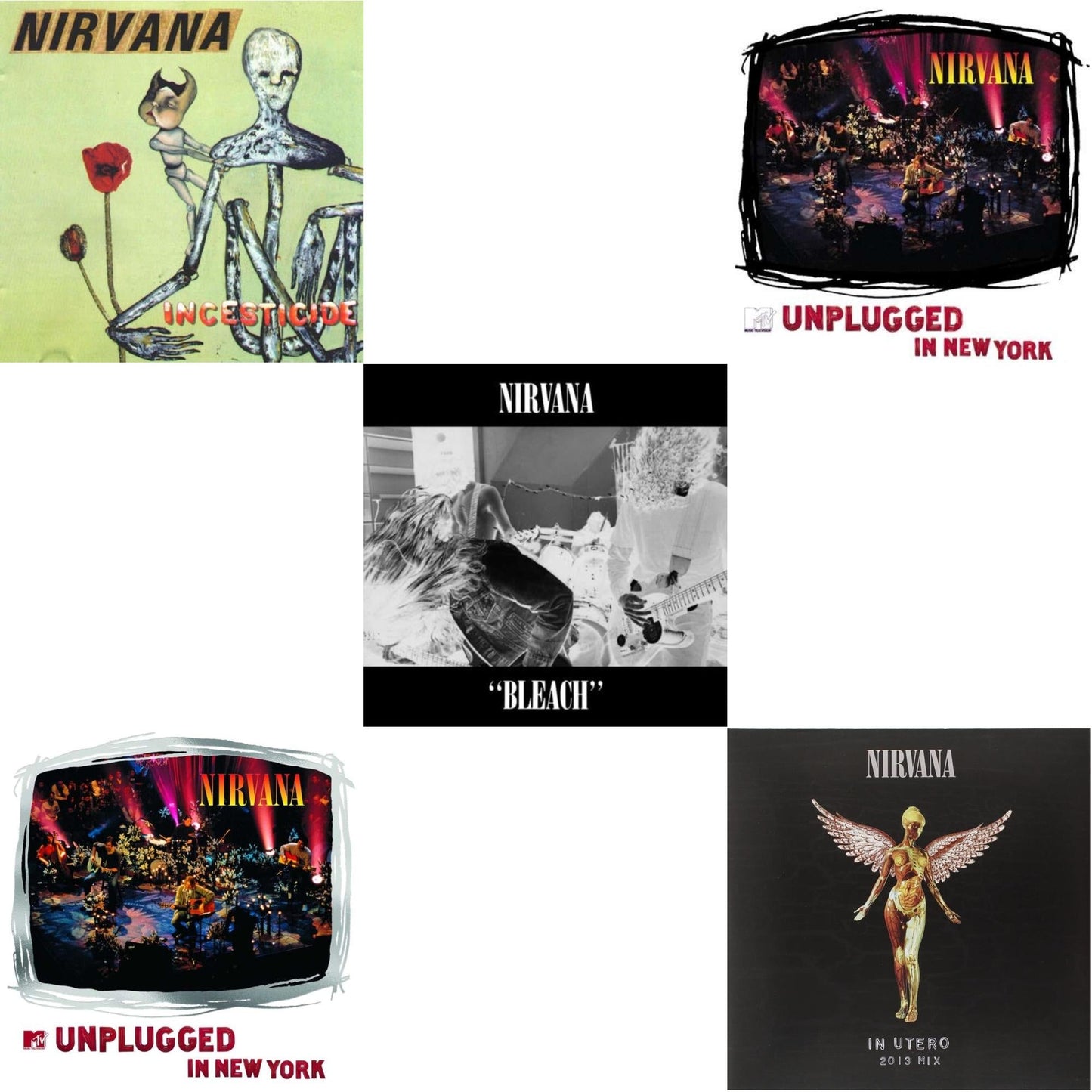 Nirvana - Bleach & Incesticide (20Th Anniversary 45RPM Edition) & In Utero: 2013 Mix (2LP) & Mtv Unplugged In New York (2 LP) & Unplugged In N.Y.
