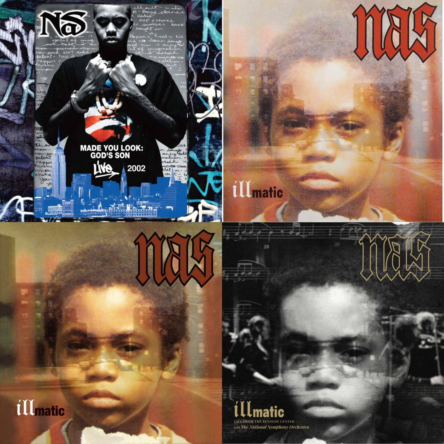 Nas - Made You Look: God's Son Live 2002 (Rsd) & Illmatic & Illmatic & Illmatic: Live From The Kennedy Center (Limited 2LP/180G/Poster/Dl Card)