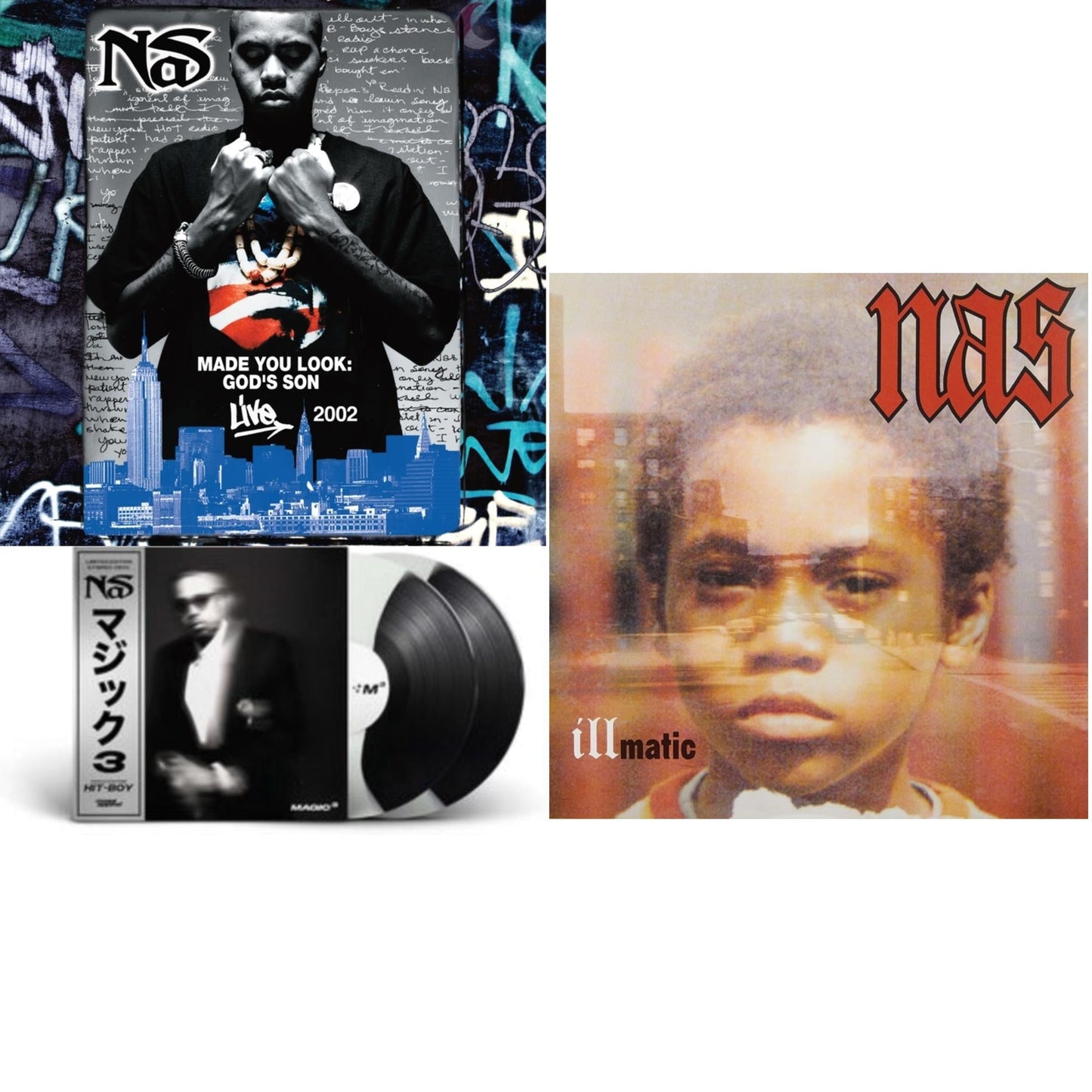 Nas - Made You Look: God's Son Live 2002 (Rsd) & Magic 3 (2LP/Coloured Vinyl) & Illmatic