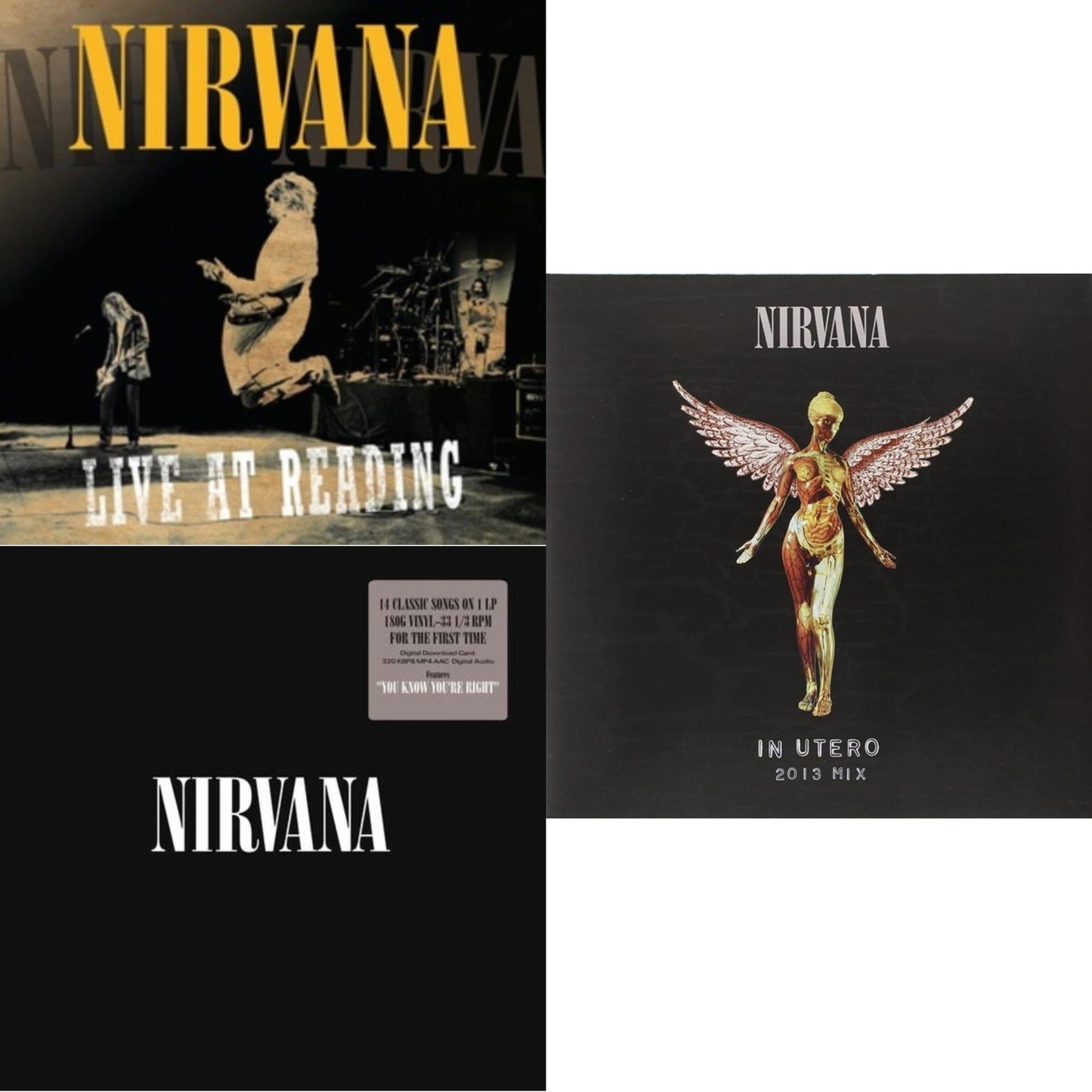 Nirvana - Live At Reading & In Utero: 2013 Mix (2LP) & Nirvana (150G/Dl Code)