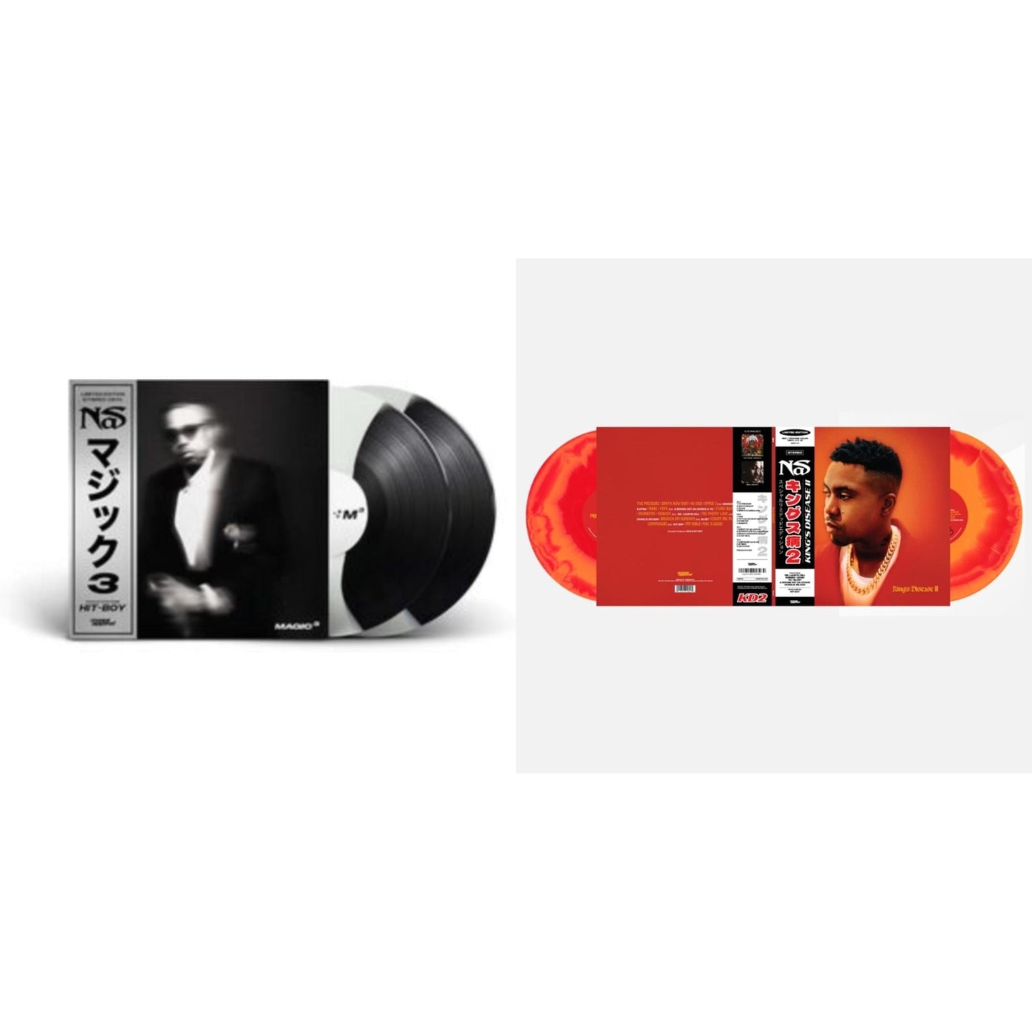 Nas - Magic 3 (2LP/Coloured Vinyl) & King's Disease Ii (Red & Tangerine Colored Vinyl/2LP)