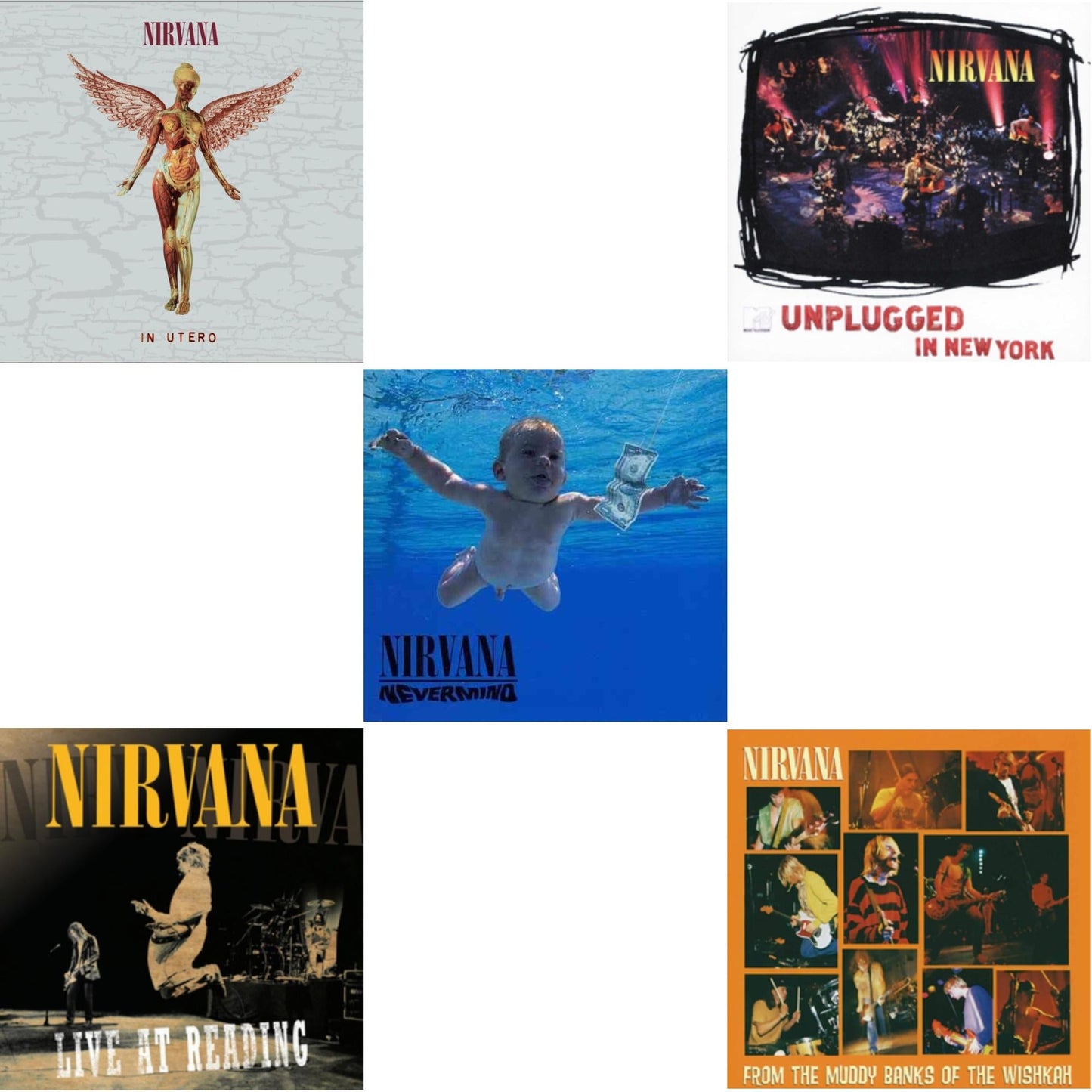 Nirvana - In Utero (30Th Anniversary) (2CD) & Live At Reading & Nevermind & Unplugged In N.Y. & From Muddy Banks Of Wishkah