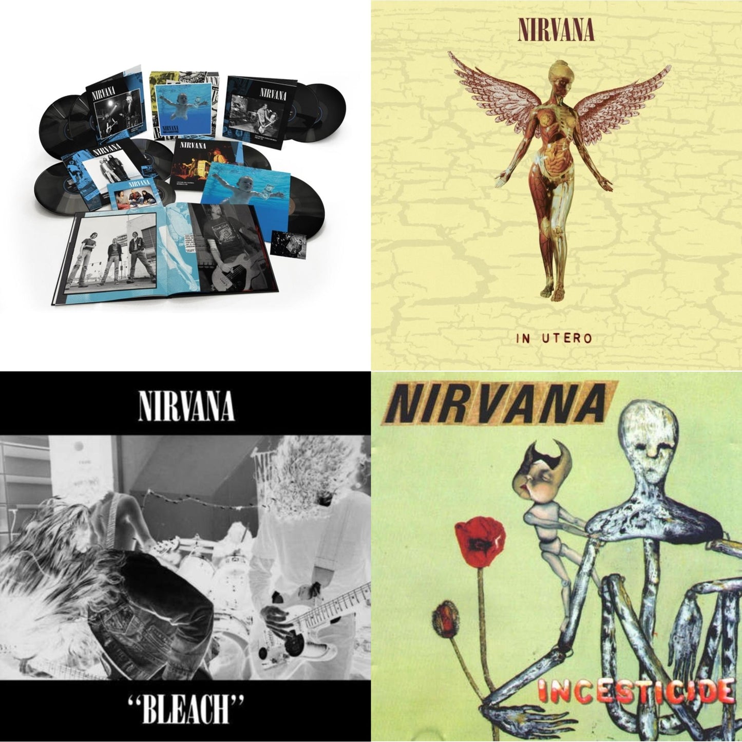 Nirvana - Bleach & Nevermind (30Th Anniversary/Super Deluxe/8LP/7Inch) & In Utero (30Th Anniversary) (LP/10 Inch) & Incesticide (20Th Anniversary 45RPM Edition)