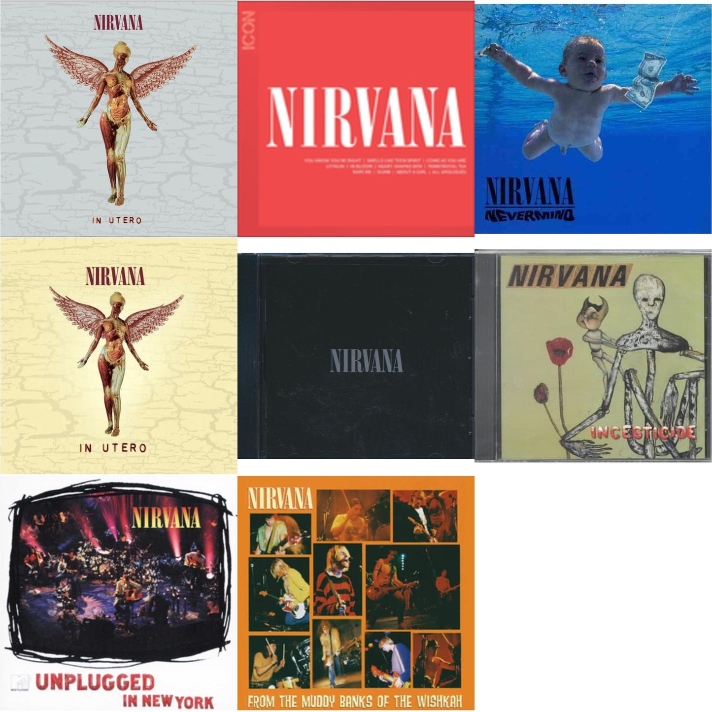 Nirvana - In Utero (30Th Anniversary) (2CD) & Icon & Nevermind & In Utero & Nirvana & Incesticide & Unplugged In N.Y. & From Muddy Banks Of Wishkah