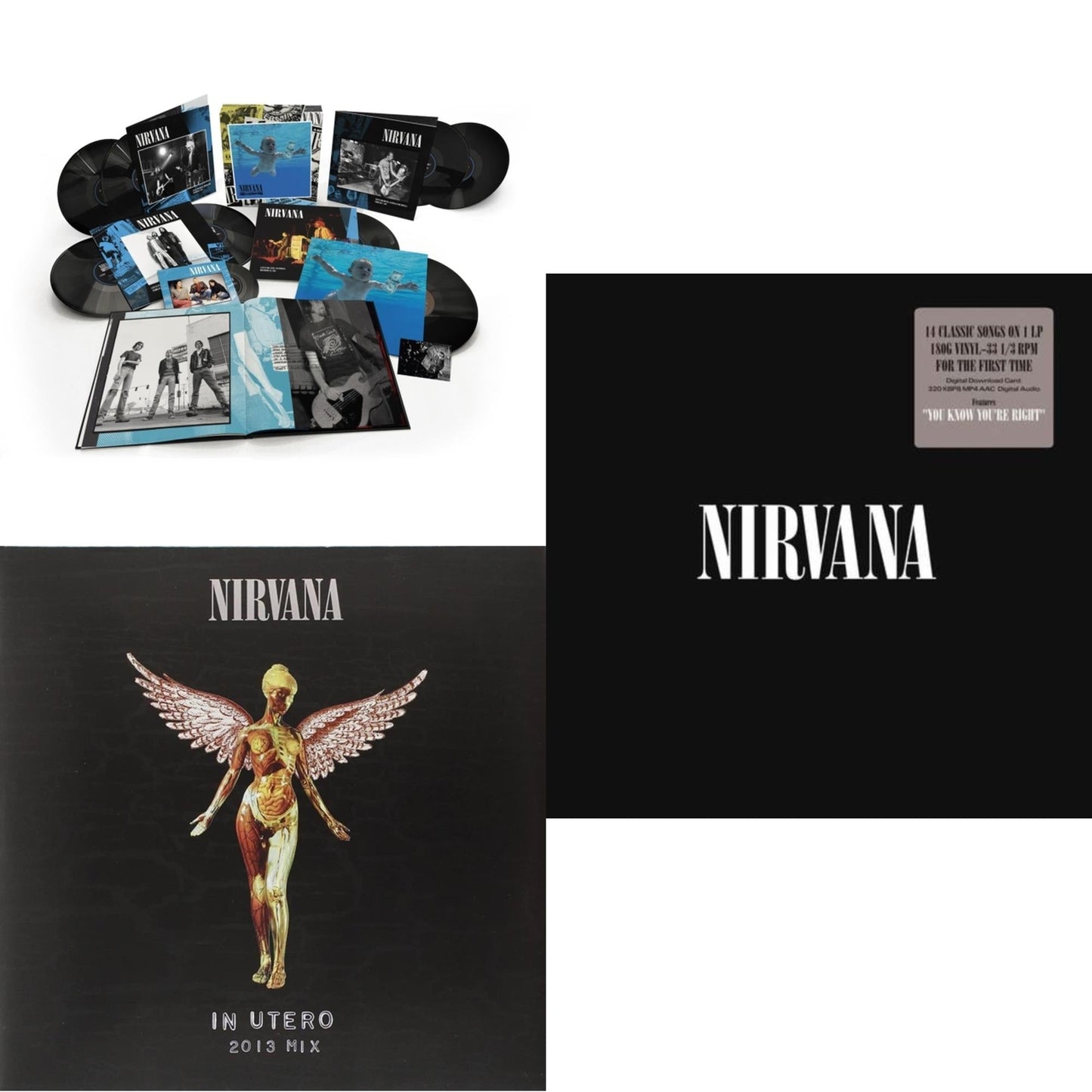 Nirvana - Nevermind (30Th Anniversary/Super Deluxe/8LP/7Inch) & In Utero: 2013 Mix (2LP) & Nirvana (150G/Dl Code)