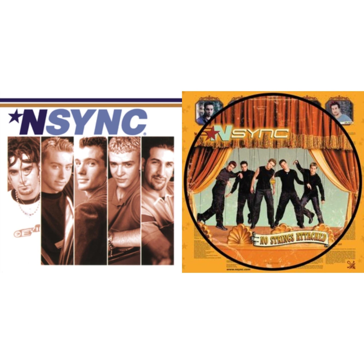 Nsync - No Strings Attached (140G/Picture Disc/20Th Anniversary Edition) & Nsync (25Th Anniversry) - LP Vinyl Bundle