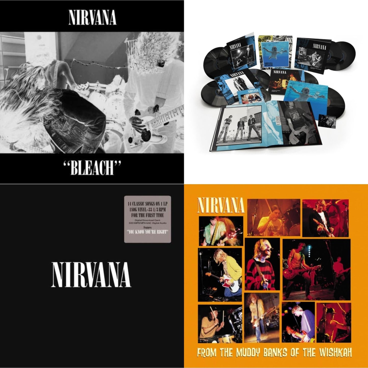 Nirvana - Bleach & Nevermind (30Th Anniversary/Super Deluxe/8LP/7Inch) & Nirvana (150G/Dl Code) & From The Muddy Banks Of The Wishkah