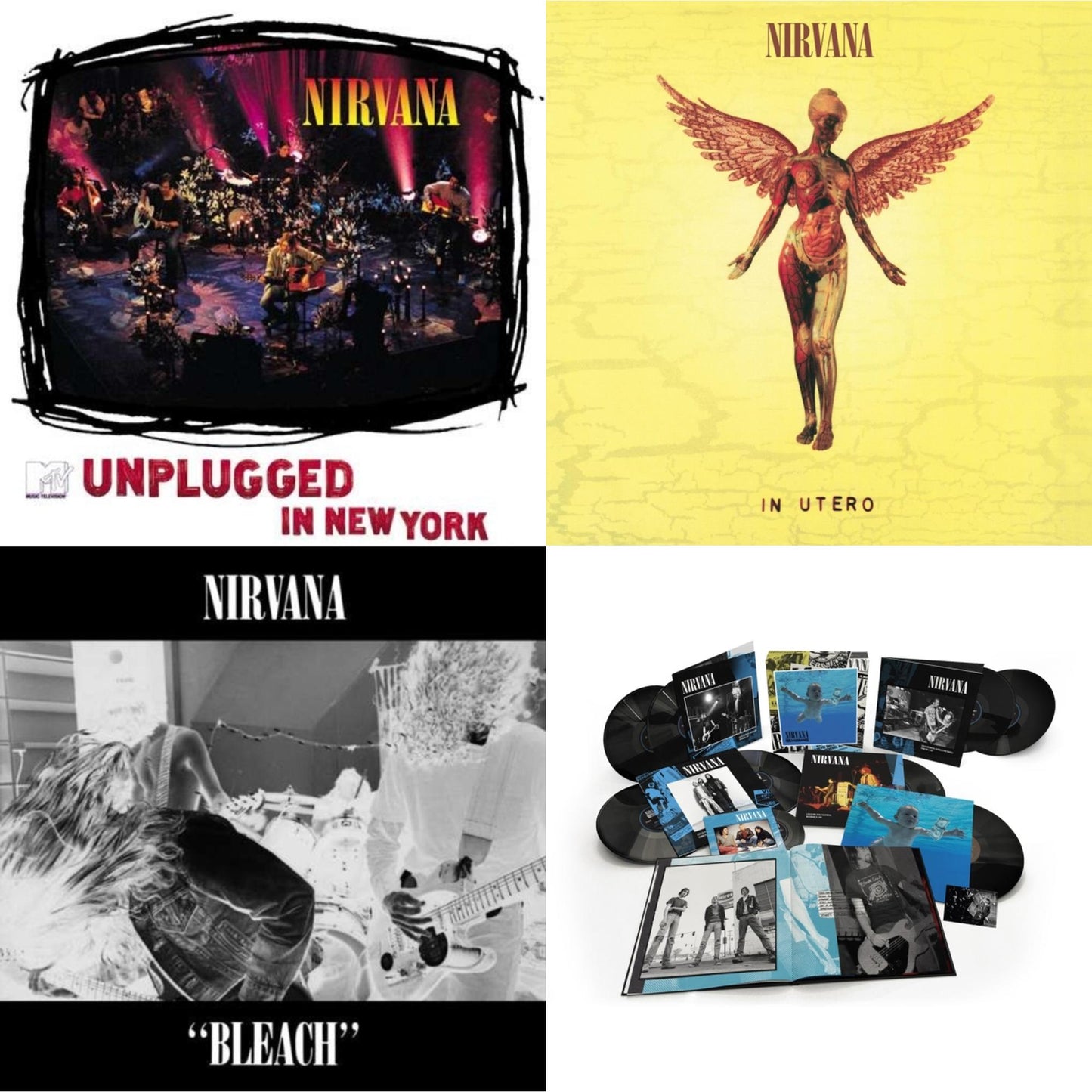 Nirvana - Bleach & Nevermind (30Th Anniversary/Super Deluxe/8LP/7Inch) & In Utero (180G/33-1/3 RPM) & Unplugged In N.Y.