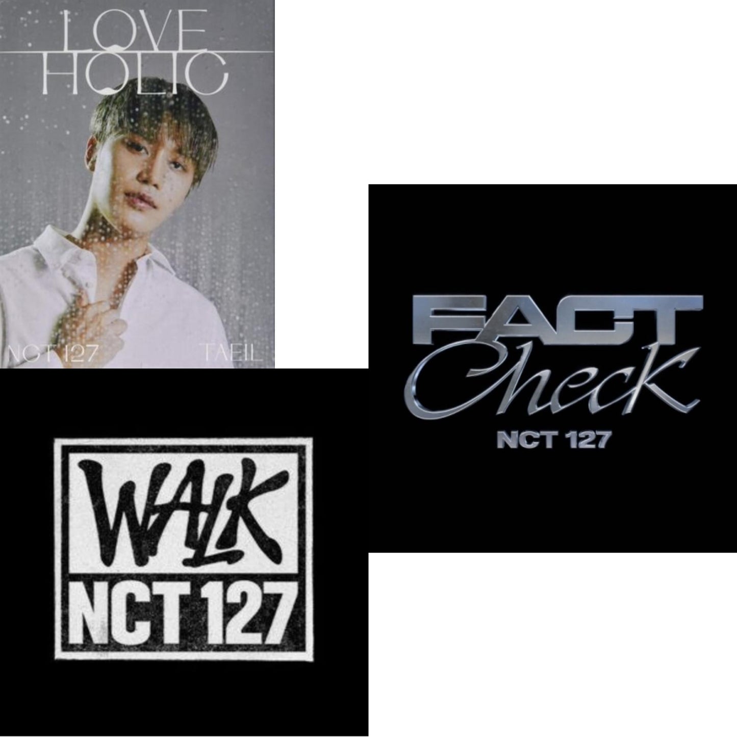 Nct 127 - Loveholic: Taeil Ver. (Limited/Trading Card Type B) & Walk - The 6Th Album (Photobook A Ver.) & Fact Check Vol.5 (Photobook Ver.) - CD Bundle
