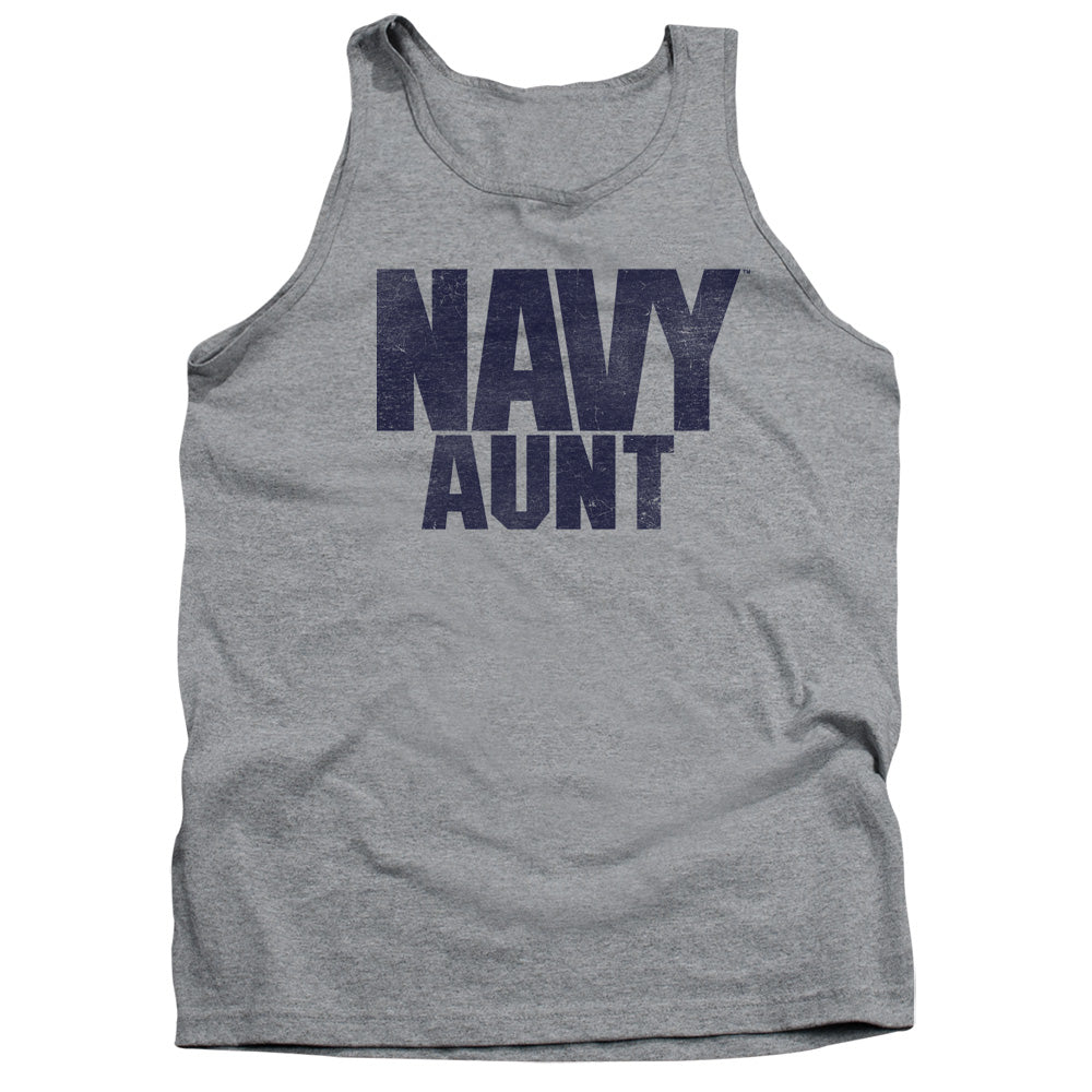 Navy Aunt Mens Tank Top Shirt Athletic Heather Officially Licensed