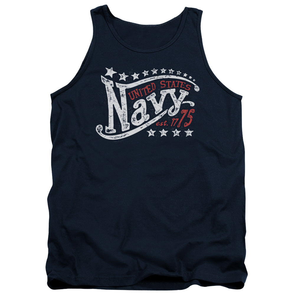 Navy Stars Mens Tank Top Shirt Navy Officially Licensed