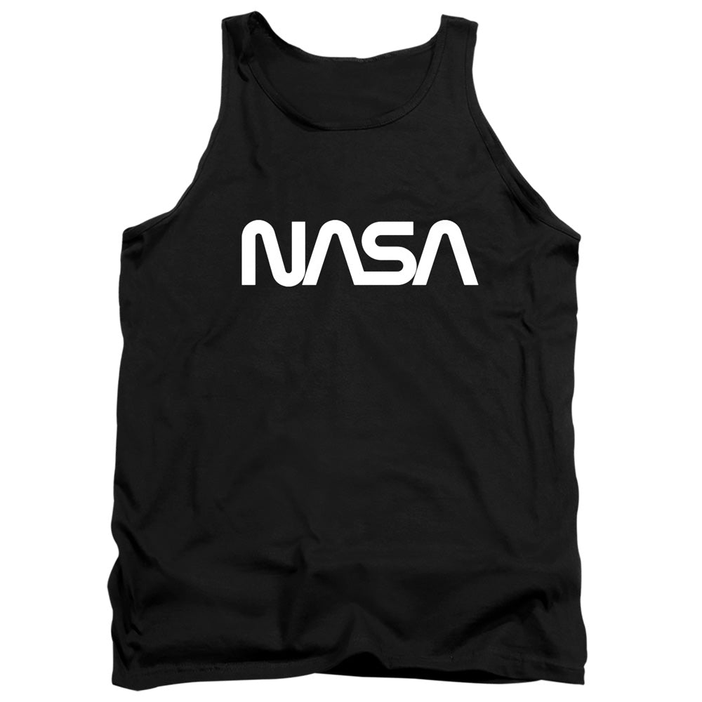 Nasa Worm Logo Mens Tank Top Shirt Black Officially Licensed